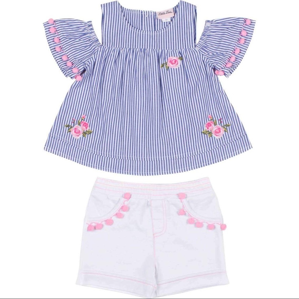 Little Lass Cold Shoulder & French Terry Short